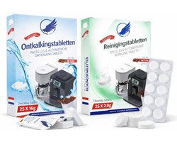 Reinigingstabletten Koffiemachine 50 Stuks - Ontkalken & Reinigen - Geschikt voor Jura, Siemens, Bosch, Philips, Saeco, De'Longhi & Krups
