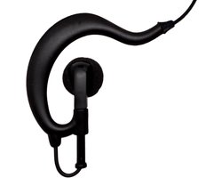 K-PO KEP 210 K Mono Oortje Earpiece – Universeel Luister-Oortje met 2.5 mm Haakse Connector – Zwart – 1-Oors Headset Accessoire