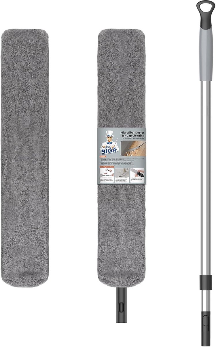 Microfiber Duster met Telescoopsteel - Flexibele Stofborstel voor Ge hardere Ruimte