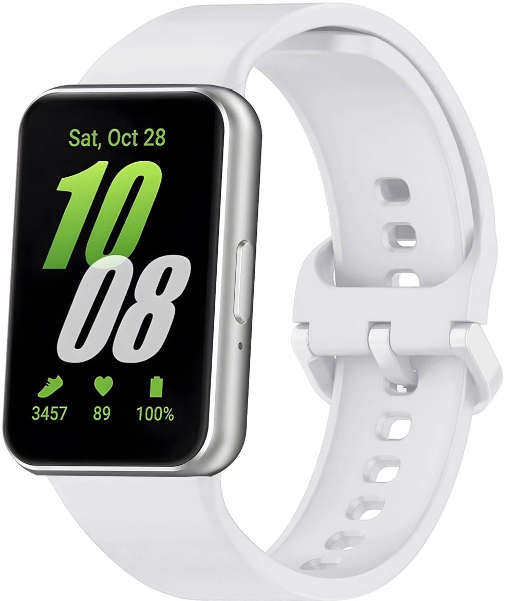 Siliconen bandje - Geschikt voor Samsung Galaxy Fit 3 - Wit