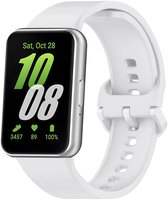 Siliconen bandje - Geschikt voor Samsung Galaxy Fit 3 - Wit