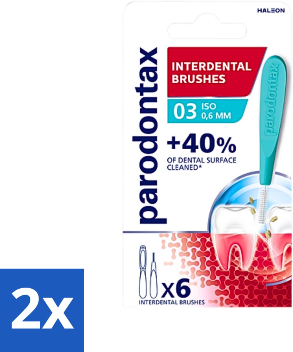 Parodontax - Ragers - Interdentale Ragers 0,6 mm - ISO Maat 3 - 6 ragers - Voordeelverpakking - 2 stuks
