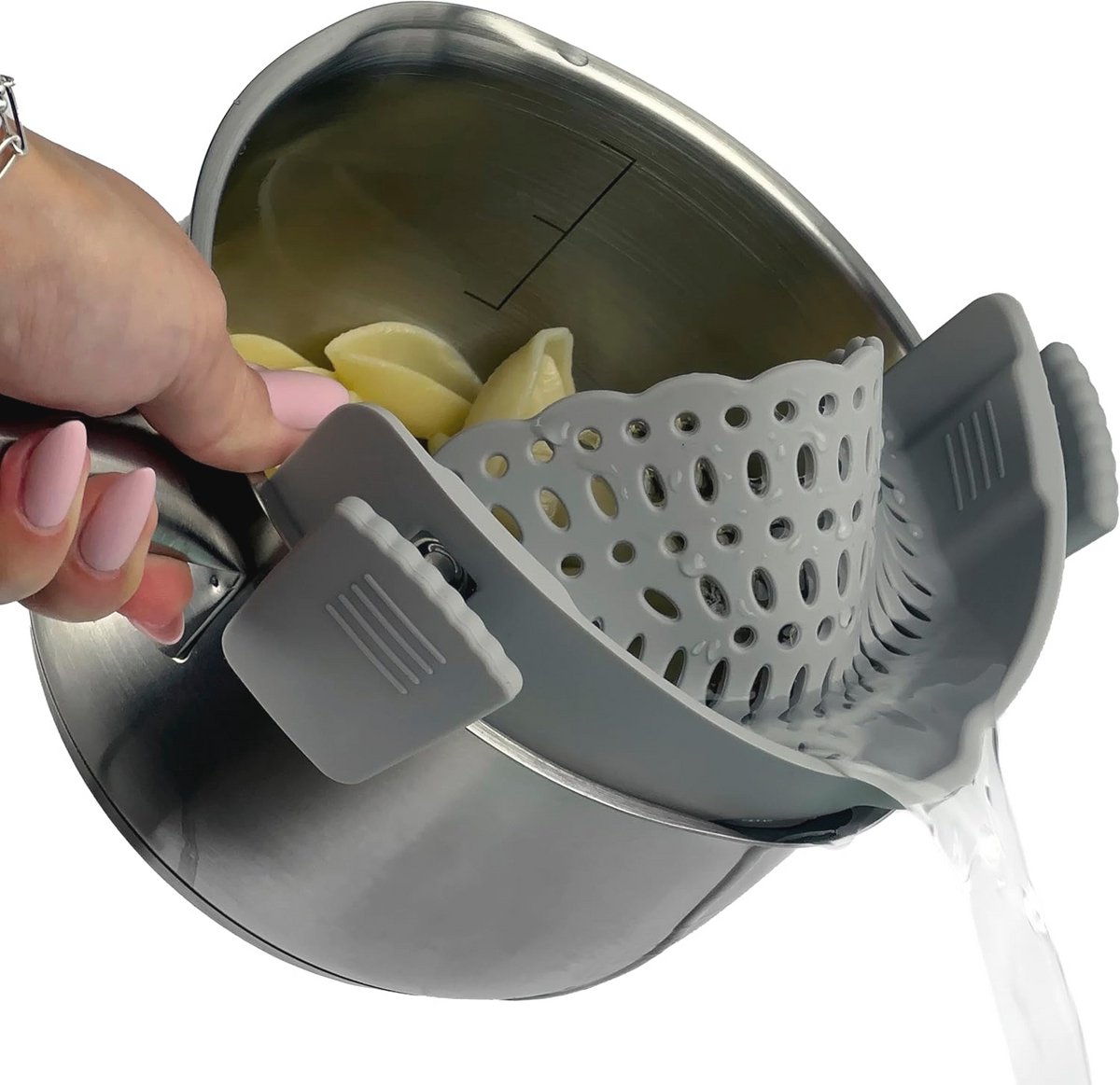 Siliconen Borrelzeef - Vaatwasmachinebestendig Keukenzeef voor Pasta, Groenten en Fruit