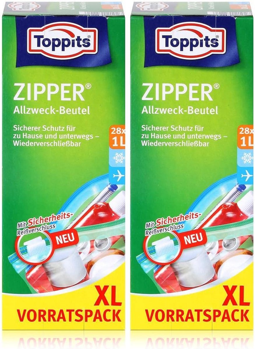 Multifunctionele Zipper Zakken 20x15cm XL Voorraadverpakking 2 Liter