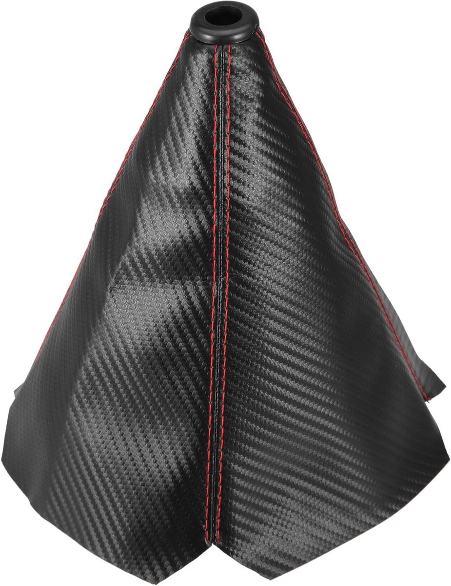 Allecta - Carbon Fiber Patroon Gear Shifter Knob Cover Zwart Rood voor Auto's met 1.4cm Diameter