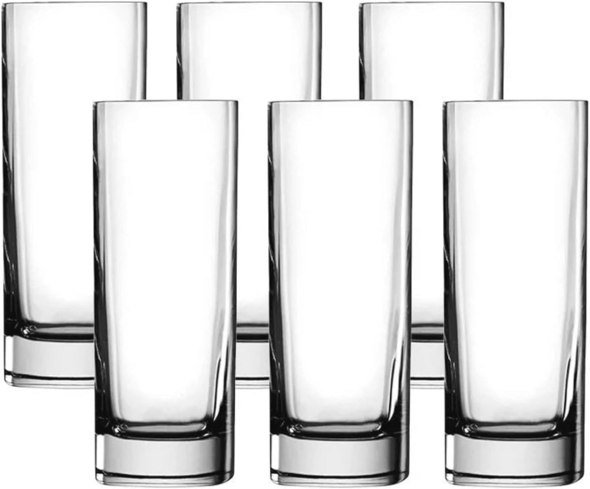 Set van 6 Vierkante Drinkglazen van 13,5 oz - Modern en Veelzijdig