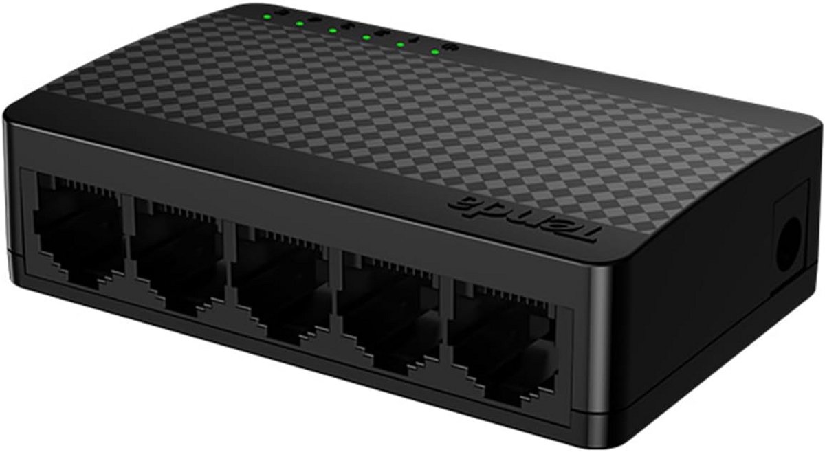 Gigabit Ethernet Switch 5 Poorten - Plug and Play, Ventielos, Niet-beheerd