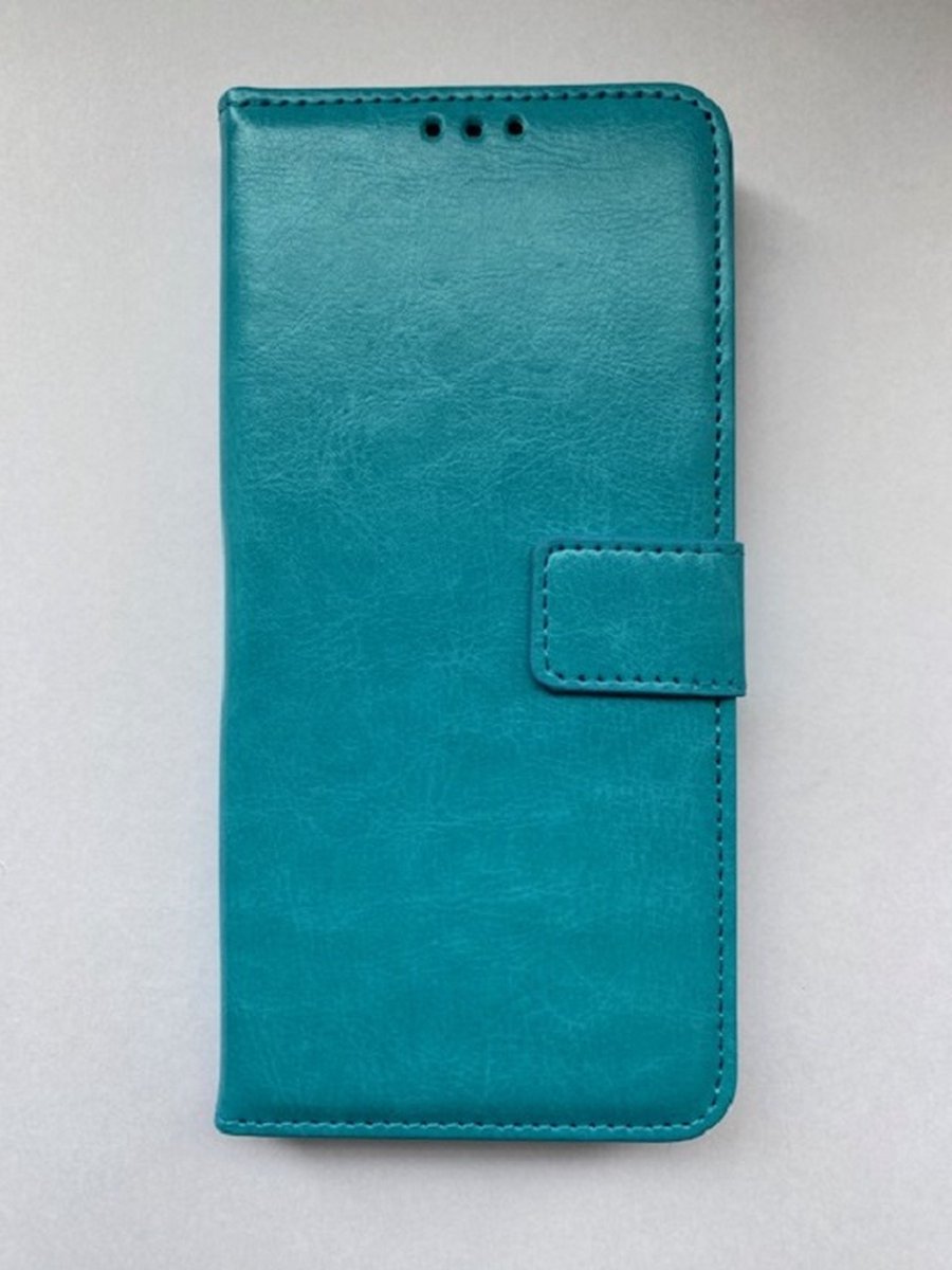 Samsung Galaxy S23 Ultra boekhoesje turquoise - portemonnee hoesje met kaarthouder en magneetsluiting