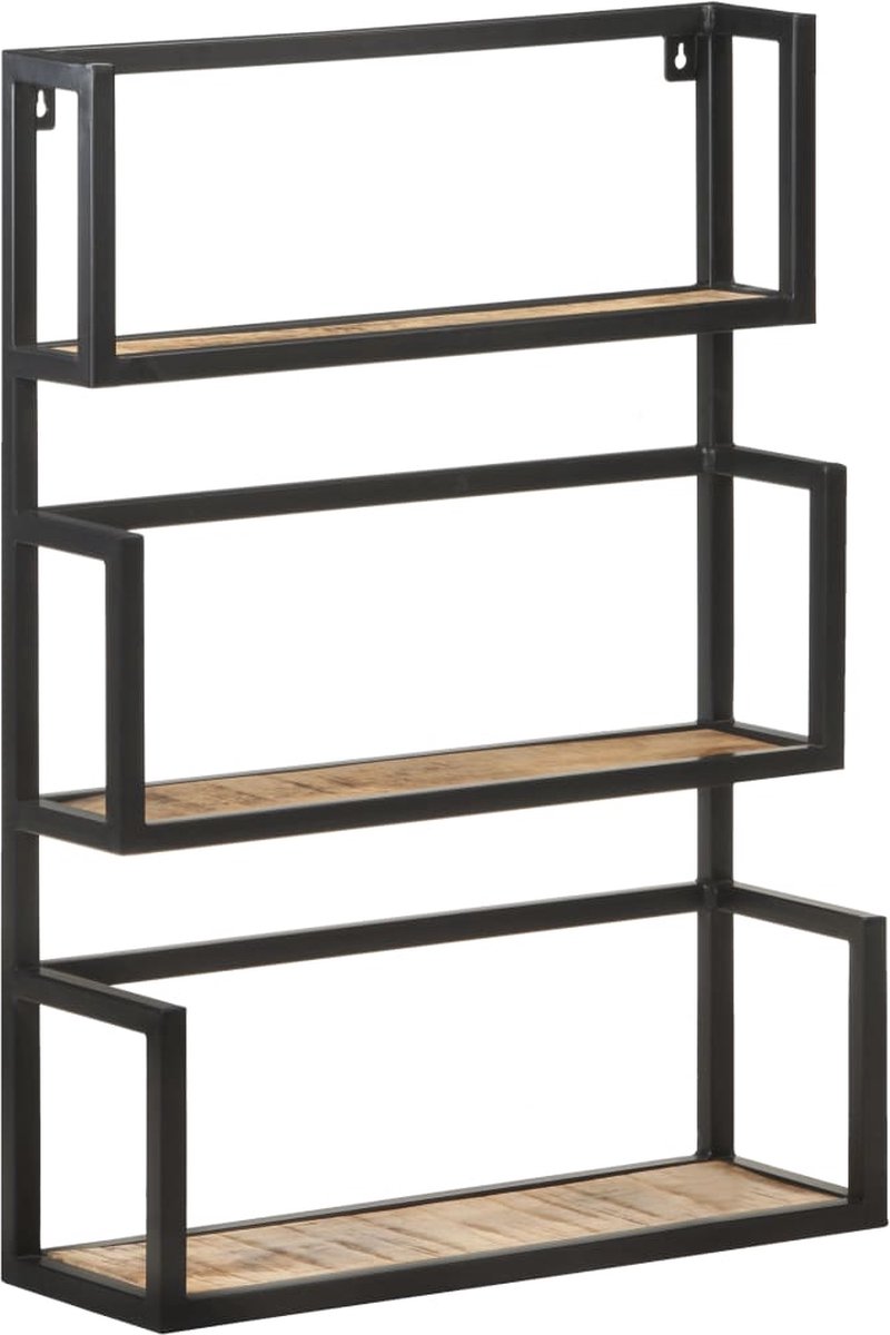 vidaXL - Wandrek - 60x20x85 - cm - ruw - mangohout