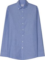 Seidensticker shaped fit overhemd - Oxford - blauw - Strijkvriendelijk - Boordmaat: 38
