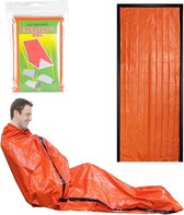 Thermische Nooddeken, slaapzak \ Premium Reddingsdeke | Survival Whistle Ultralight Cold Protection / Noodslaapzakken - emergency foil blanket, emergency sleeping bag - 1 pc