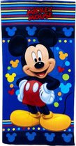 Mickey Mouse strandlaken - 140 x 70 cm. - Mickey handdoek - donkerblauw