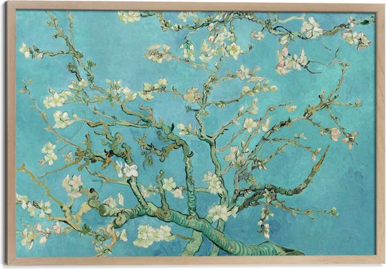 Ingelijste poster Van Gogh Amandelbloesem 63x93,5 cm