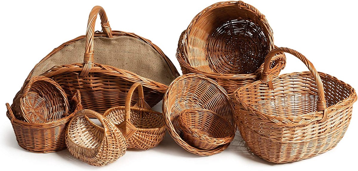 TYSK Design Opbergmand Medium  Maat En Vorm Naar Keuze , 36 Cm Diameter Cadeau Mand Speelgoedmand Open Haar Gevlochten Mand Voor Kinderkamer Woonkamer Badkamer Kamer