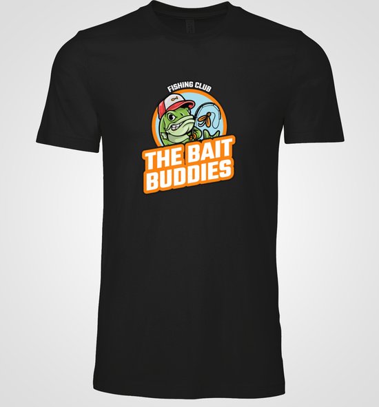 Chemise - Les copains appâts - Wurban Wear | Chemise drôle | Pêche | T-shirt unisexe | Canne à pêche | Boîte de rangement | Lunettes de soleil | As| Poisson prédateur | blanc noir