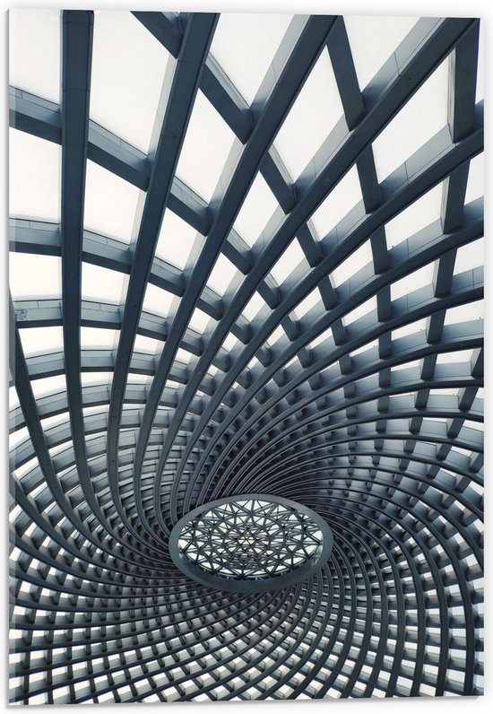 Acrylglas - Abstract Kunstwerk met Vakken - 40x60 cm Foto op Acrylglas (Met Ophangsysteem)