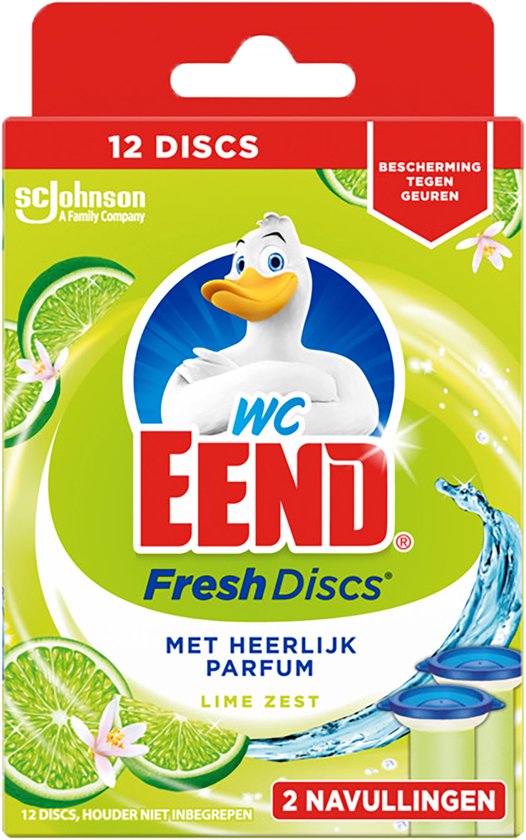 WC-Eend Action Fresh Discs - Pine Forest + Lime Fresh navulling | bol