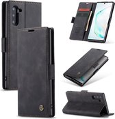 CaseMe - geschikt voor Samsung Galaxy Note 10 hoesje - Wallet Book Case - Magneetsluiting - Zwart