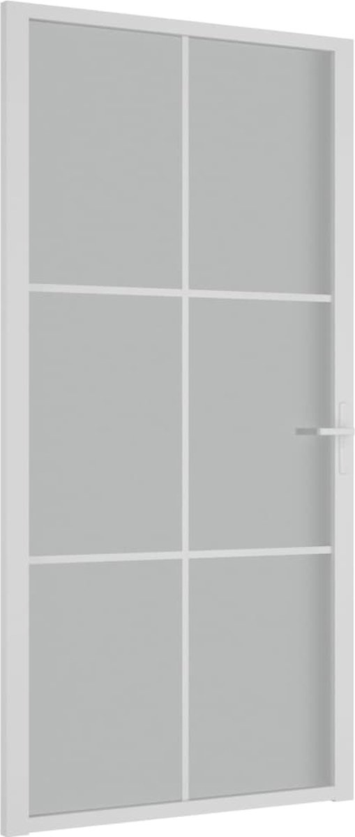 Maison Exclusive - Binnendeur 102,5x201,5 cm matglas en aluminium wit |  bol.com