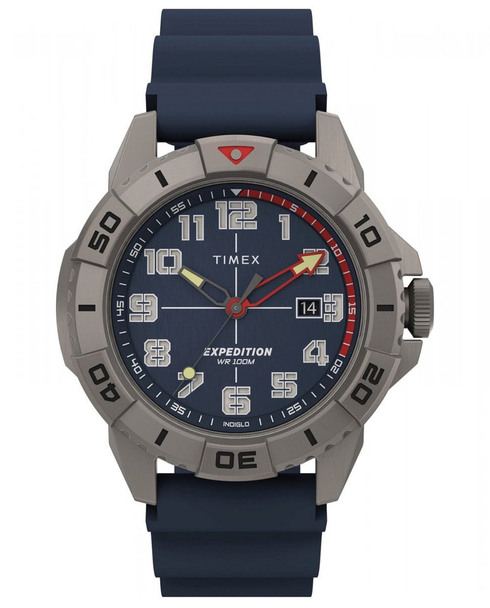 Timex Expedition North Ridge TW2V40800 Horloge - Siliconen - Blauw - Ø 42 mm