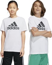 adidas Sportswear Essentials Big Logo Katoenen T-shirt - Kinderen - Wit- 164