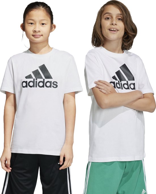 T-shirt adidas Sportswear Essentials Big Logo Cotton - Enfants - Wit - 164
