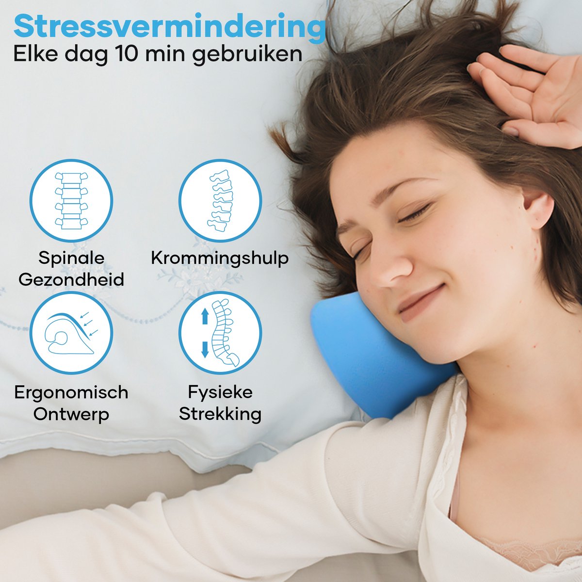 Afbeelding 2 van MW® - Nekstretcher - Nekmassage Apparaat - Nekmassage Kussen - Nek Tractie Apparaat - UITVERKOOP