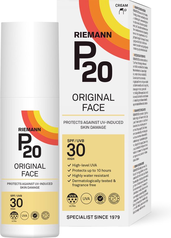 P20 Face SPF 30 - Zonnebrand voor gezicht - Factor 30 - 50 gram | bol