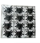 Set van maar liefst 12 gum spinnen, ( 6x4cm) voor bijv. uitdelen, griezelfeest