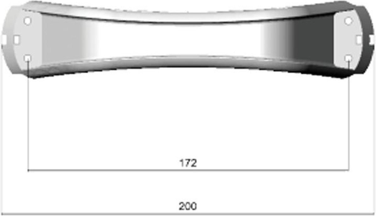 MPK Rangeergreep Onderkant 17.2cm Leigrijs