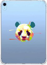 Hoes iPad (2022) 10.9 Tablet Backcover met foto Super als Sinterklaas Cadeautje Panda Color met transparant zijkanten