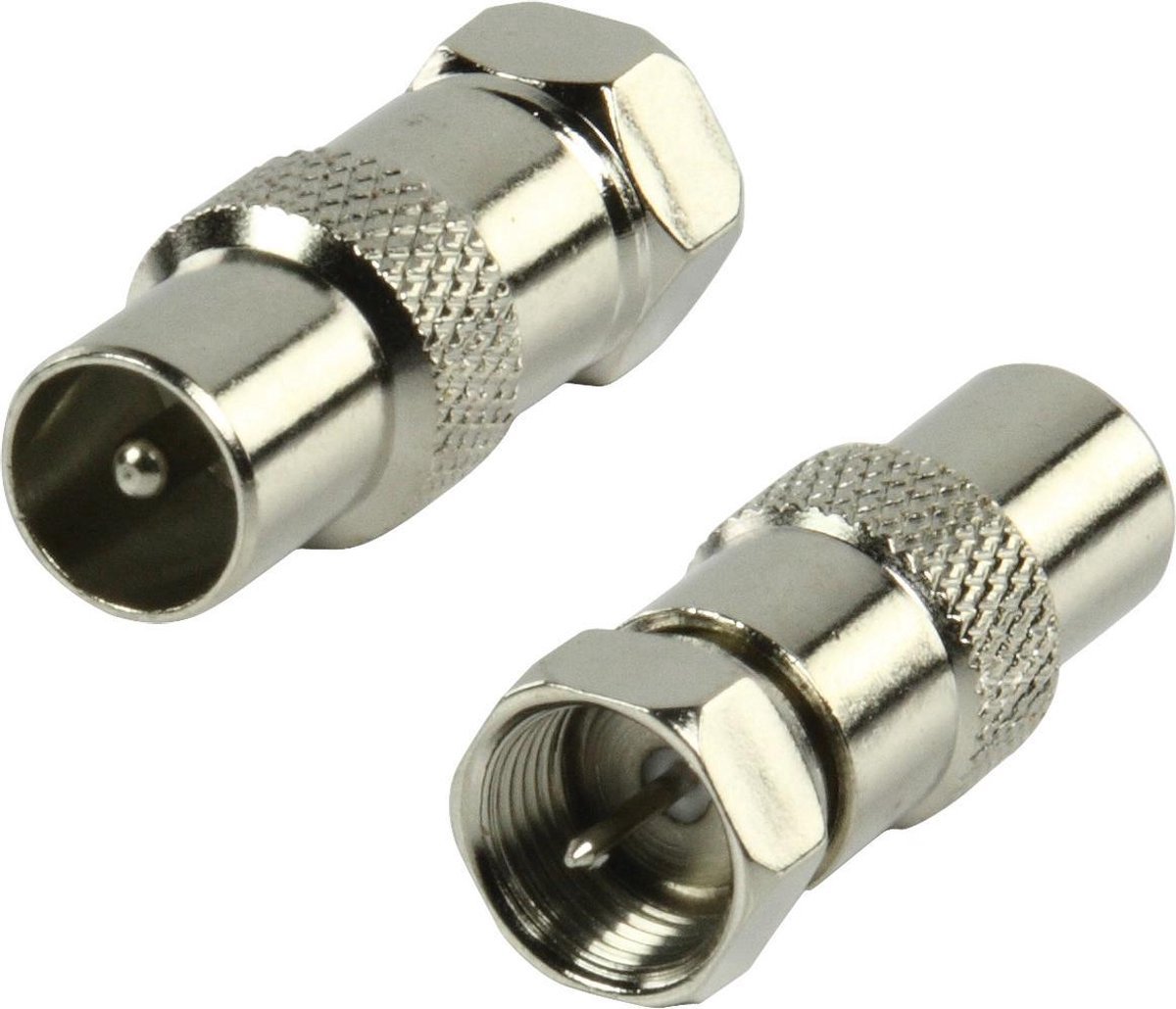JMS® IEC M / F-Adapter * Verloop Van F-Connector Male Naar Coax Male *