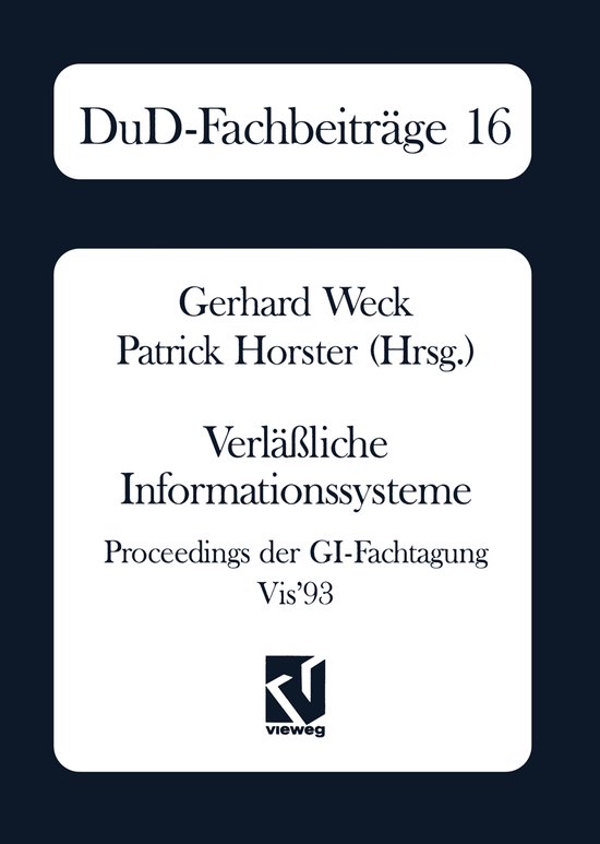 Verläßliche Informationssysteme - cover