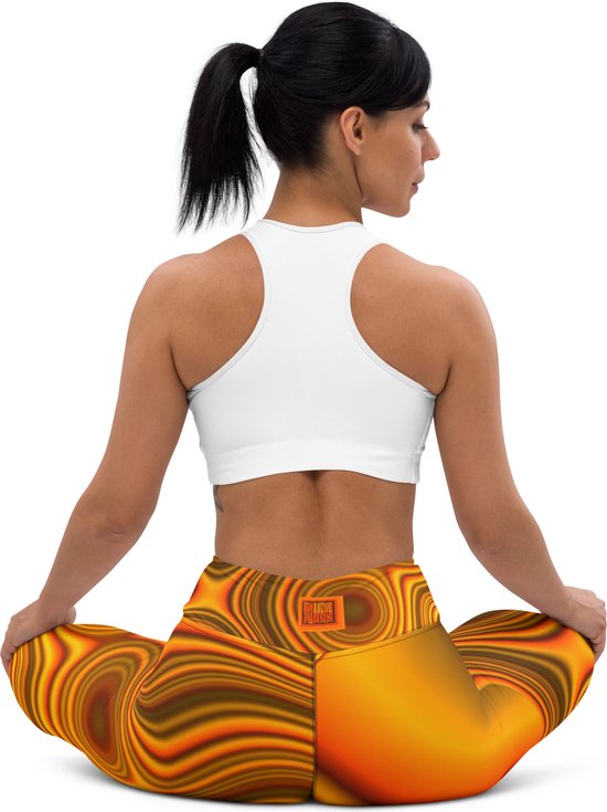 II THE MOON Legging de Yoga pour femme de qualité supérieure, imprimé sur commande, coupé et cousu à la main avec un imprimé original unique conçu par MOON