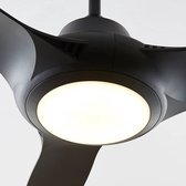 Starluna - Plafondventilatoren met verlichting - 1licht - kunststof, staal - H: 34.5 cm - mat zwart - Inclusief lichtbron
