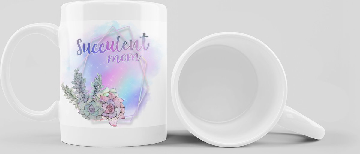 Mok Succulent mom - mama -best mom forever - Beste moeder ter wereld - liefde - cute - moederdag