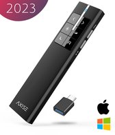 Présentateur AXISE - Clicker de présentation sans fil - Présentateur sans fil - Télécommande Powerpoint - Télécommande avec pointeur laser - Adaptateur USB A - USB C - Conçu pour MacBook & Windows & Linux & Android