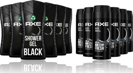 Axe Black - Douchegel (6 x 250 ml) en Deodorant (6 x 150 ml)