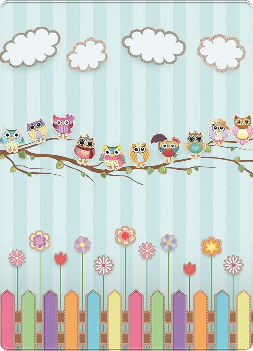 Mats & Joy - Uiltjes Op Stok Kindertapijt - 130x180cm - Ultrazacht - Anti-slip - Wasbaar - Tapijt Kinderkamer / Tapijt Kinderen / Mat Kinderkamer / Kindermat / Vloerkleed Kinderkamer Uil / Speelmat / Speeltapijt / Speelkleed / Baby / Peuter Cadeau