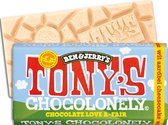 Tony's Chocolonely Ben & Jerry's White Chocolate - Strawberry Cheesecake - Fairtrade Chocolate Bar 180 grammes