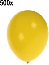 500x Ballonen geel - Festival thema feest party ballon verjaardag