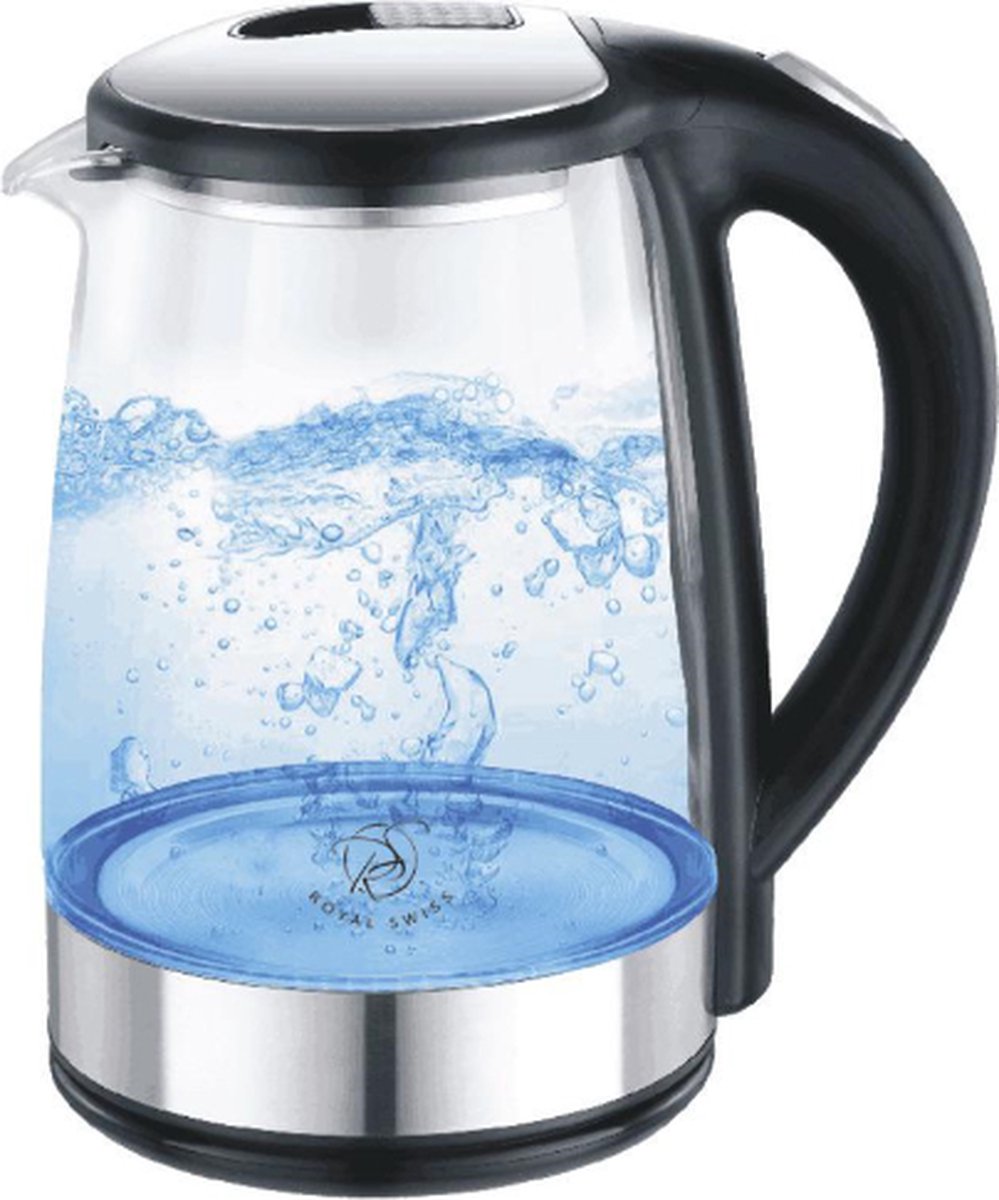 RFWR® Glazen waterkoker met theepot en warmhouder 1500 W