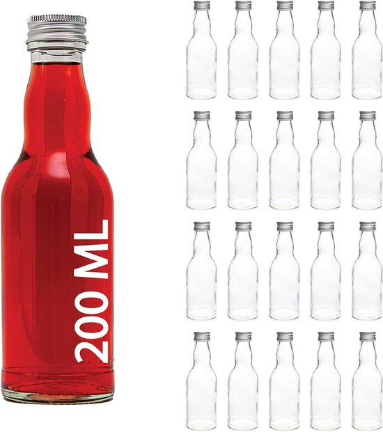 Bouchon à vis transparent bouteilles en verre vides 500 ml, portes