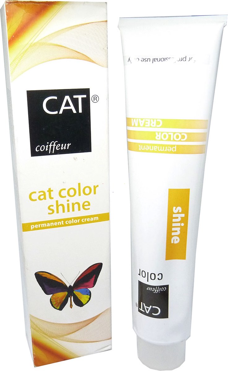 Cat Color Shine Haarkleuring Permanente Crème 120ml - 88.43 Light Intense Copper Gold Blonde / Hellblond Intensiv Rot Gold