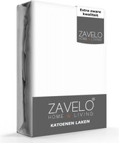 Zavelo Lakens Katoen Wit - 1 persoons 150 x 260 cm - Boven/Onder laken - Hoogwaardig Hotelkwaliteit - Heerlijk Zacht