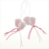 Gelukspoppetjes Roze Voetjes - Geluksvoetjes - Geboorte Meisje - Baby Roze - 100 stuks