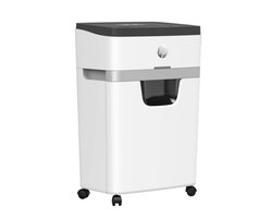 HP OneShred 12MC Papierversnipperaar - Shredder - Beveiligingsniveau P-5 - 12 vel DIN A4 - Micro Cut - 25 Liter - Papier/ kredietkaarten/ paperclips/ nietjes - Professioneel - Wit