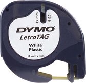 DYMO 12mm LetraTAG 91201 Plastic tape labelprinter-tape