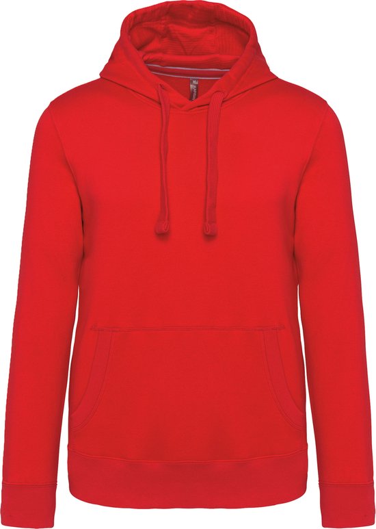 Kariban Hoodie met Capuchon en Kangoeroezak Rood - L