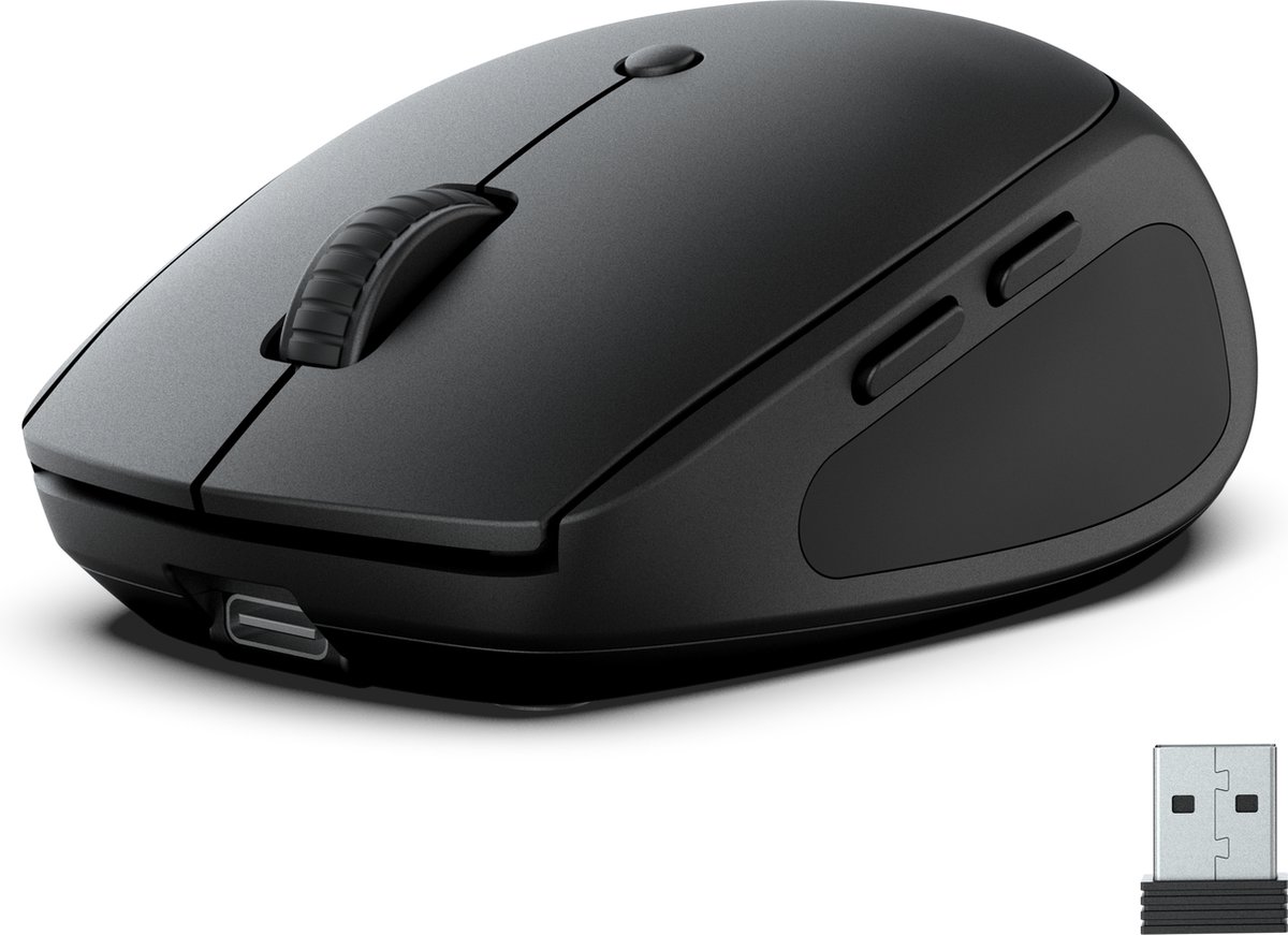 ProtoArc Ergonomische muis, EM11 NL Draadloze Verticale Muis, Ergo Muis met Multi-Device, USB-C Oplaadbare Muizen voor Windows, Mac OS, PC/Notebook/Laptop, Blauw